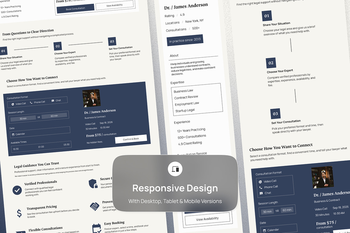 Juro Legal Consultation Landing Page, a Landing Page Template by twinstd (Photo 3 of 5)