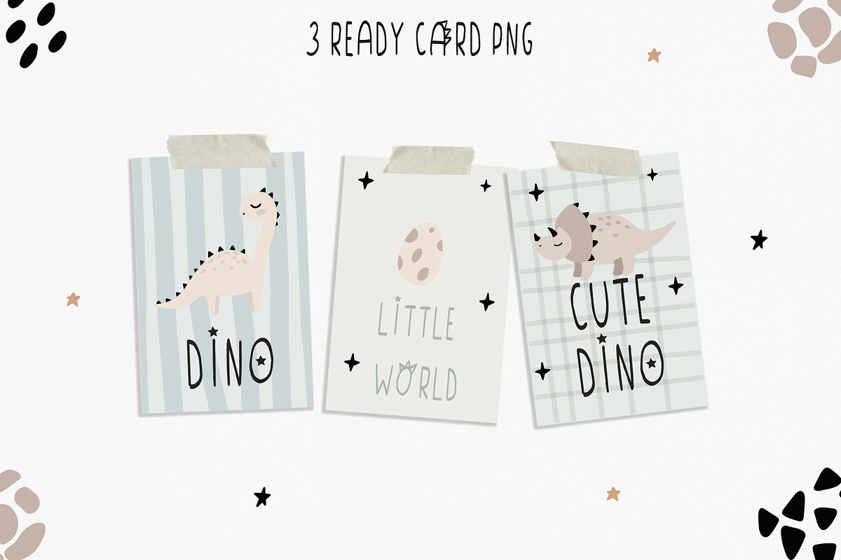 Baby dinosaur cute FONTS, a Script Font by SleptArt (Photo 3 of 8)