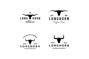 Retro vintage bull head horn logo de, a Branding & Logo Template by LOGOCREATIVE