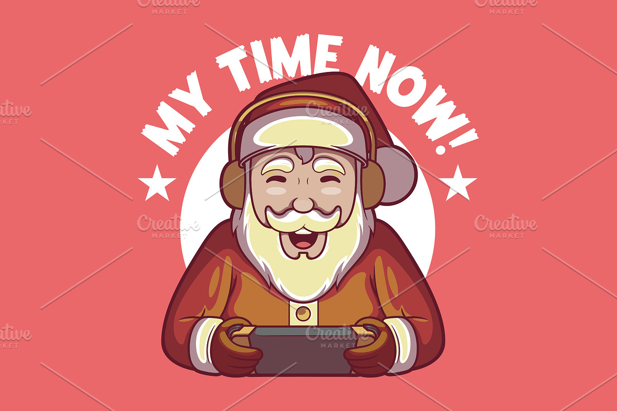 Gamer Santa, a Decorative Illustration by pedrors