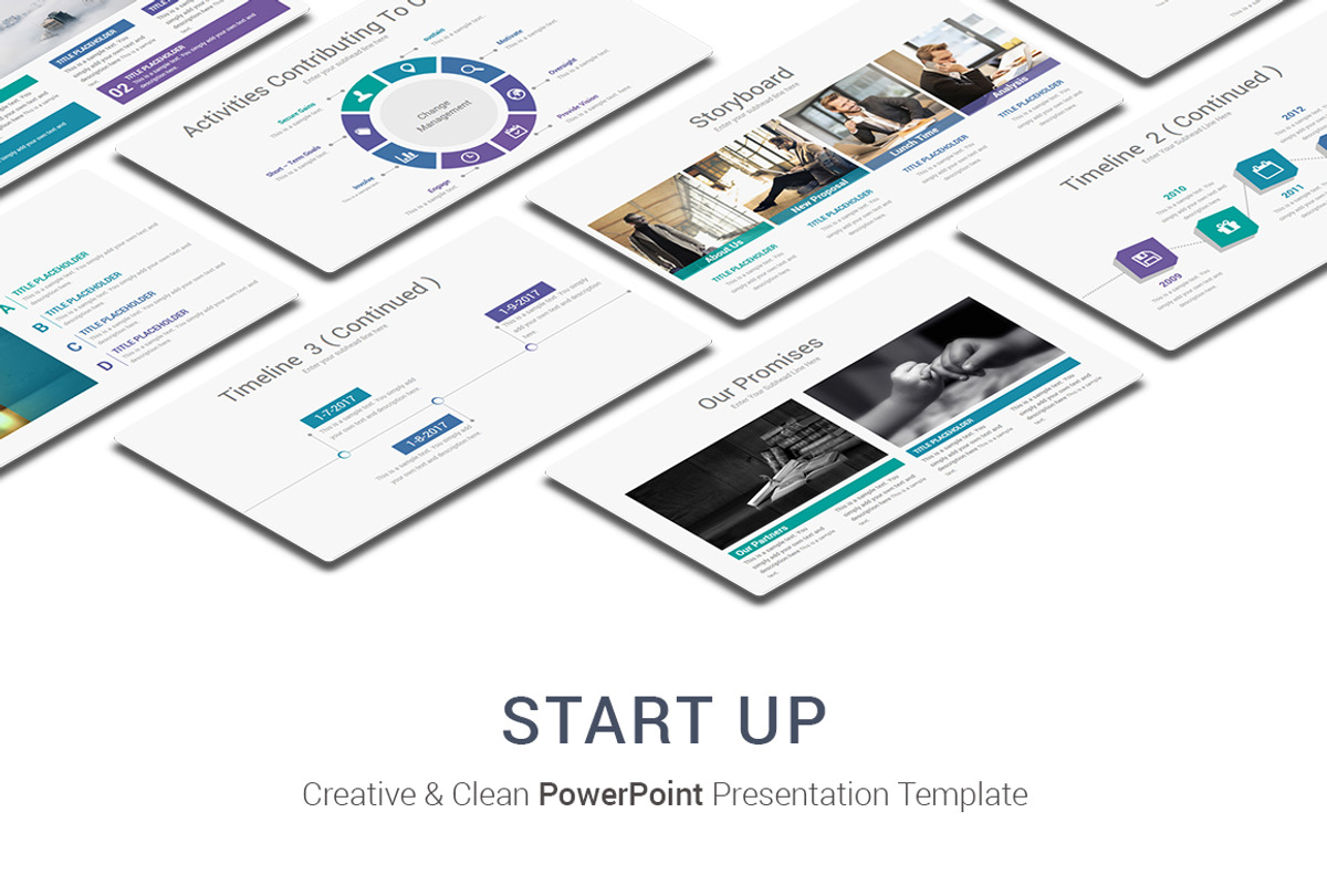 Start up PowerPoint Template, a Presentation Template by OceanArt (Photo 1 of 28)
