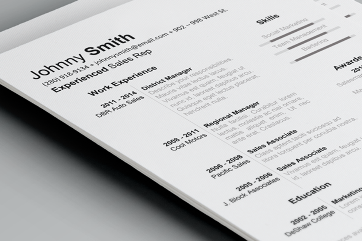 History Resume Template, a Resume Template by 12 Resumes  (Photo 1 of 2)