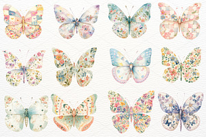 Watercolor Butterflies Clipart