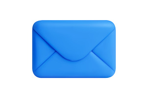 3d closed mail envelope icon., an Object Illustration by ModVector