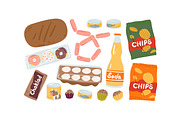 Healthy vs unhealthy food basket, a Food Illustration by Good Studio (Thumbnail 2 of 3)