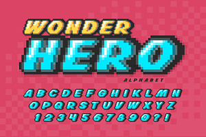 Pixel Vector Alphabet, Super Hero