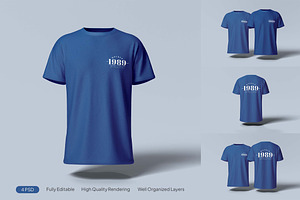 T-Shirt Mockup Front and Back View