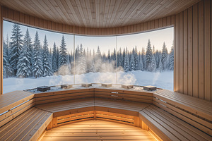 Luxury Scandinavian sauna, a Photo by rarrarorro