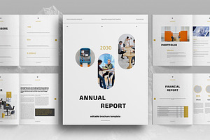 Gold Annual Report Brochure Template, a Brochure Template by Boris Cupac