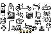 Urban Eco Lifestyle Icons Set, an Illustration by designvectx (Thumbnail 3 of 3)