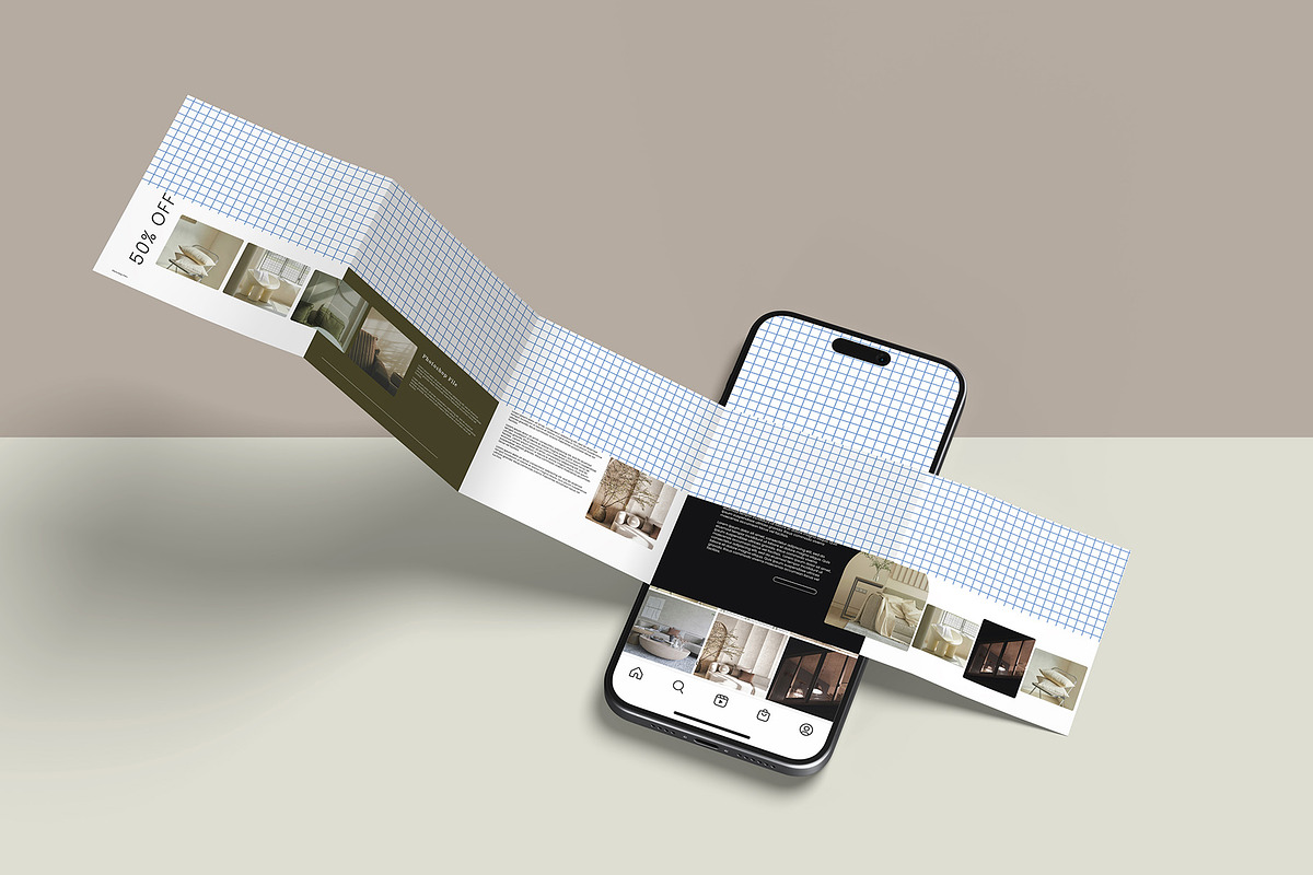 Carousel instagram post mockup