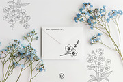 Forget-me-not SVG clipart, an Object Graphic by Dervik Art Store (Thumbnail 3 of 8)