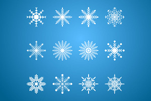 Christmas Snowflake Set Vector