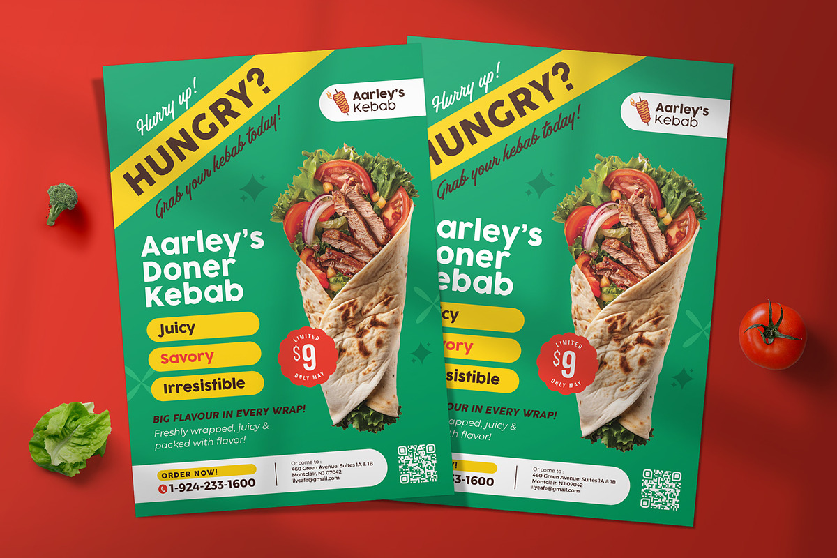 Kebab Menu Flyer, a Flyer Template by Aarley Kaiven (Photo 2 of 2)
