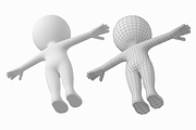 Cute Stylized Stickman in T-Pose, a Characters & Person 3D Model by VK Studio (Thumbnail 6 of 8)