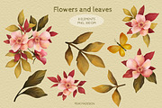 Summer flowers and leaves collection, a Pattern Graphic by Peviotadesign (Thumbnail 2 of 8)