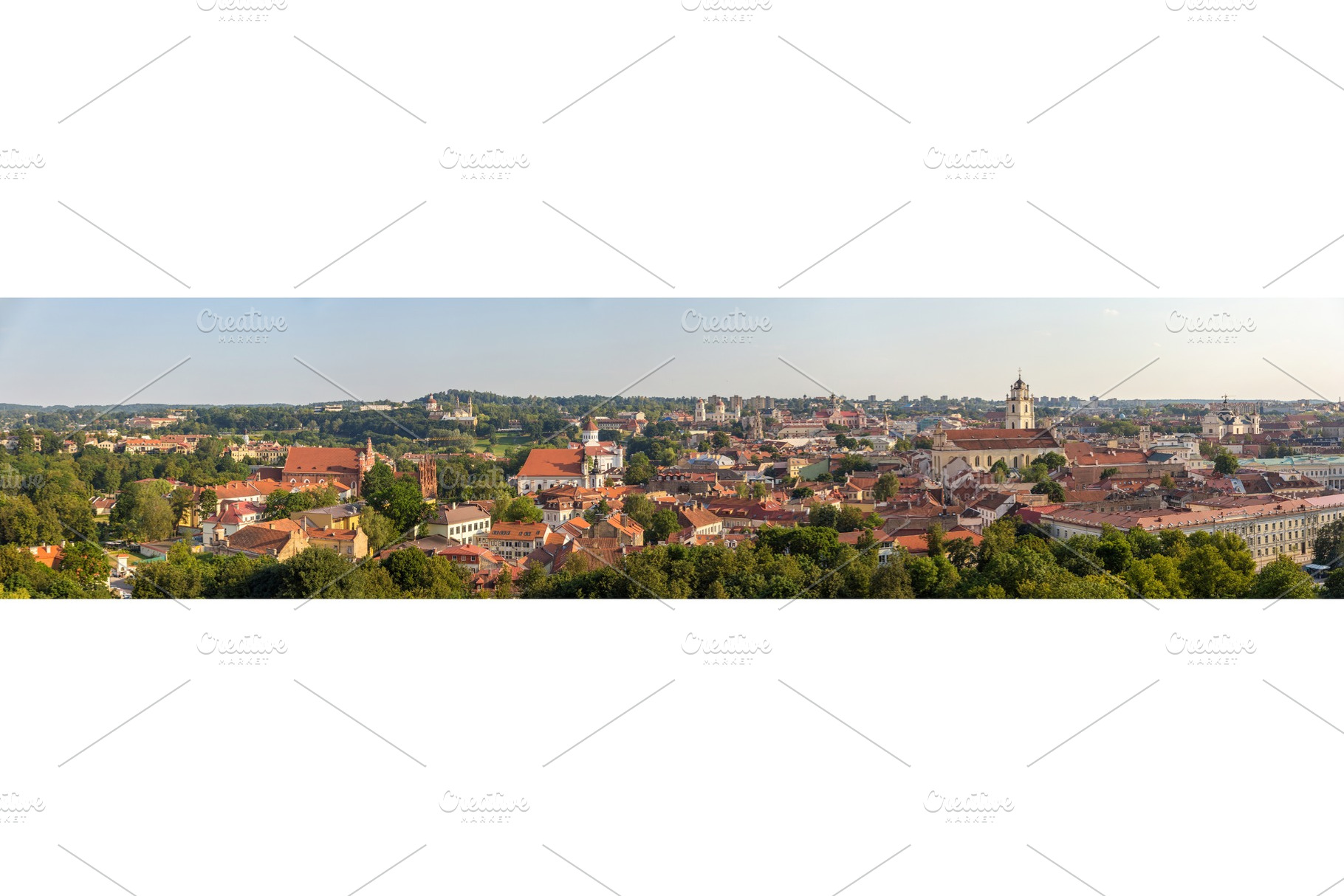 Panorama of the city center of Vilnius, Lithuania, an Architecture Photo by Leonid Andronov
