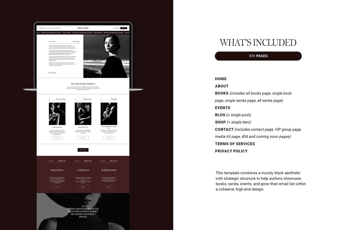 Romance Author Squarespace Website, a Squarespace Template by 3.14&Co (Photo 4 of 9)