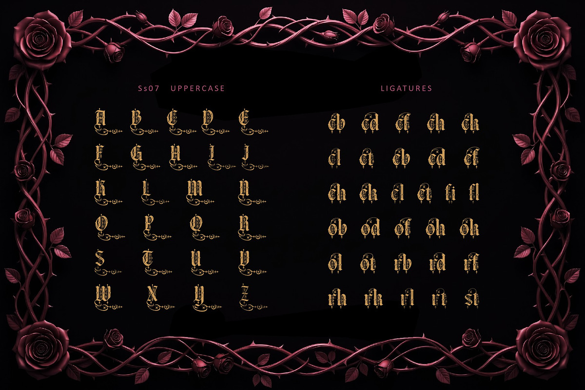 Gothica Sanctora Typeface, a Blackletter Font by alit design (Photo 17 of 18)