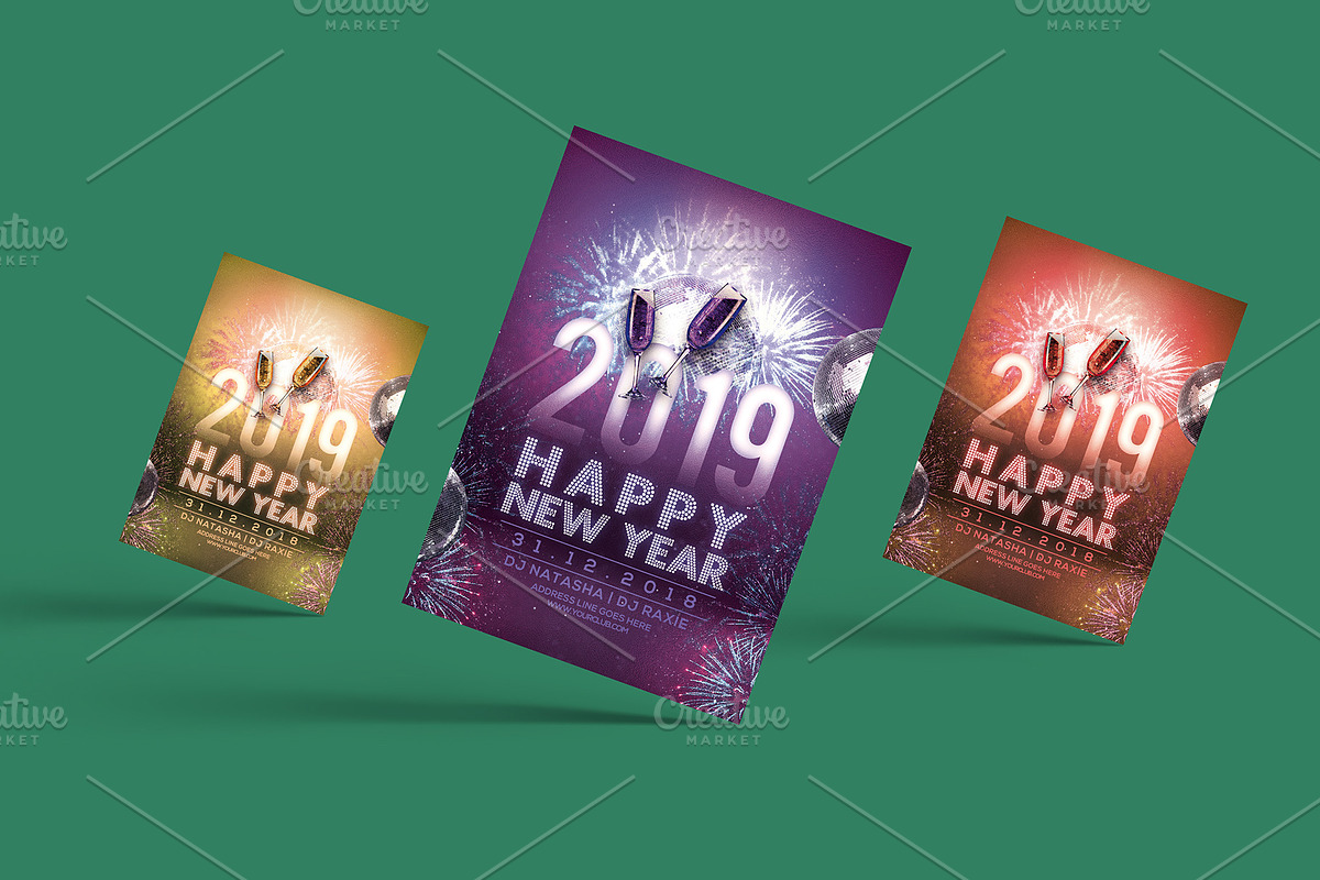New Year Party Flyer, a Flyer Template by Flyer Arts (Photo 2 of 4)