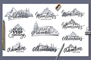 Mountains Vector Set, an Illustration by Molly art (Thumbnail 3 of 13)