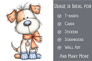 Whimsical Cute Christmas Dog Clipart, an Illustration by Pixels.Craft (Thumbnail 3 of 6)