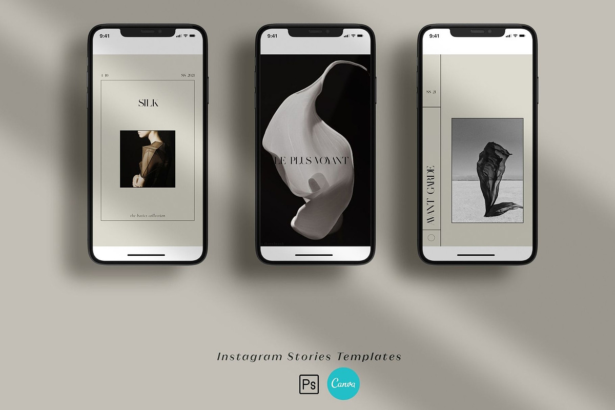LOUISE Instagram Templates CANVA/PS, a Social Media Template by Studio Suvelle (Photo 3 of 6)