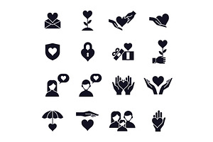 Love And Heart Icons. Love Couple