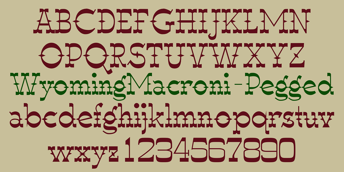 Wyoming Macroni, a Font by Ingrimayne Type (Photo 3 of 5)