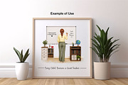Teacher Portrait Creator Clipart, an Education Illustration by ColorfulPT (Thumbnail 2 of 7)