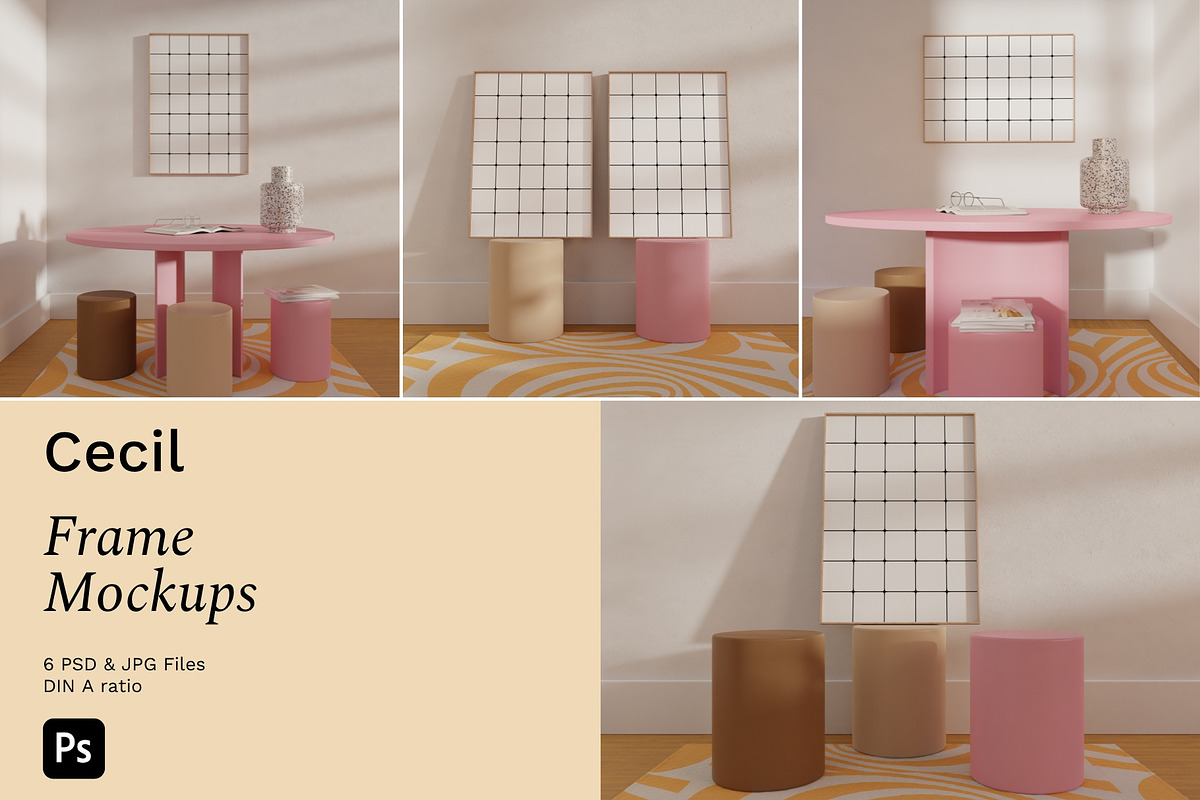 Modern Frame Mockup Bundle CECIL, a Print Template by Bonumo (Photo 1 of 11)