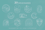 Coastal Line Art Logo Bundle, a Branding & Logo Template by Ellen Carty Design (Thumbnail 3 of 11)