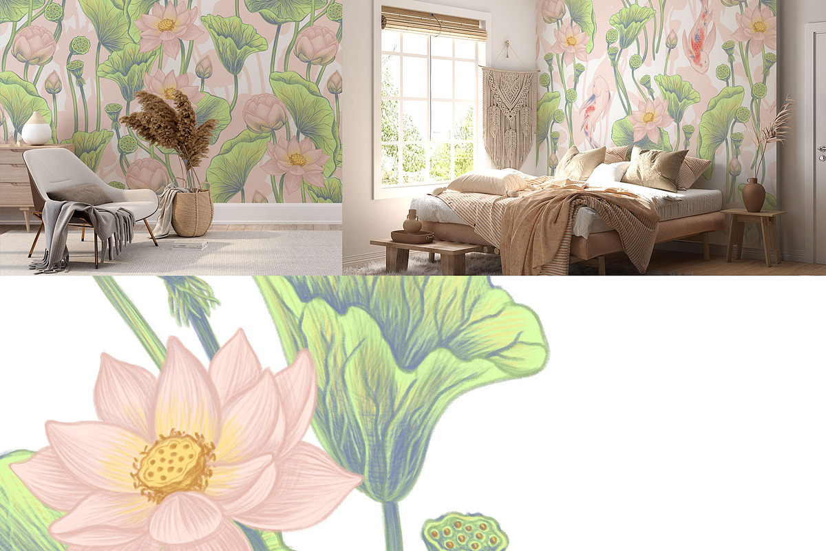 LOTUS- patterns & motifs, a Decorative Illustration by Liiafis (Photo 10 of 17)