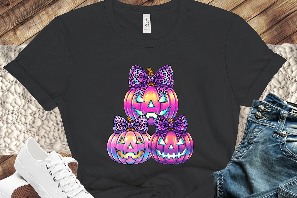Neon Coquette Halloween Pumpkin PNG, an Illustration by designcity5 (Photo 5 of 7)