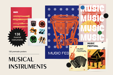 Musical instruments illustrations