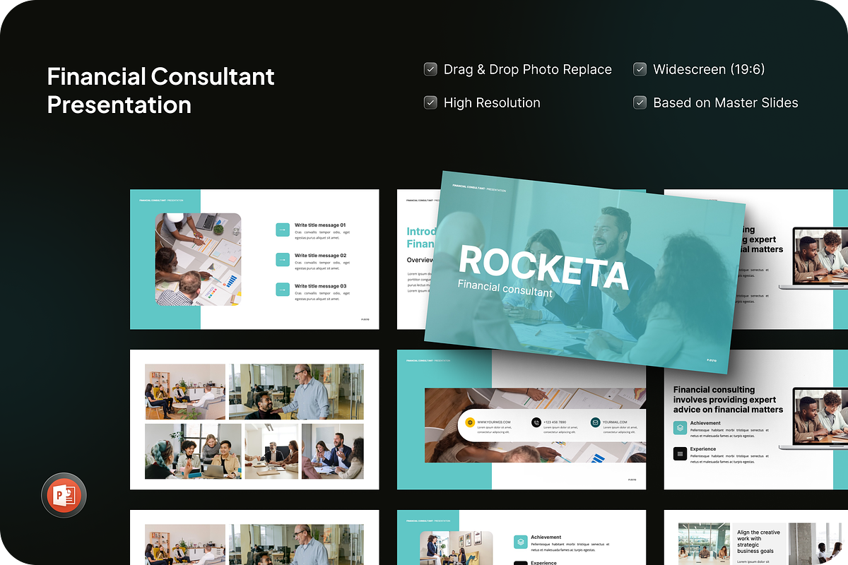 Financial Consultant PowerPoint, a Presentation Template by SquidPixey (Photo 1 of 7)