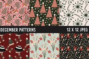 December Digital Paper Winter