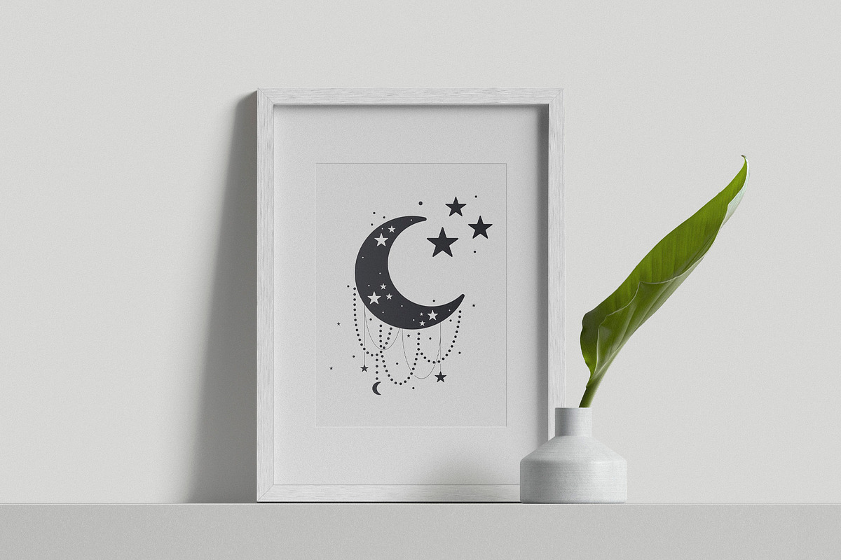 Mystical Moon and Stars, a Graphic by Svetlana Avv (Photo 6 of 7)