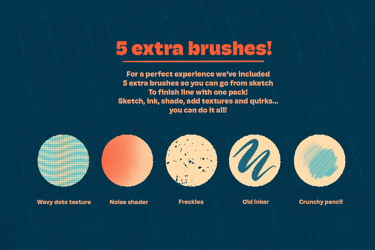 Dirty Halftones Brush Set, a Brush Add-On by Shoutbam (Photo 10 of 11)