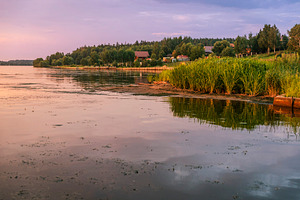 View from the pier toward the villag, a Nature Photo by Imaginarium
