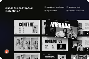Brand Fashion Proposal PowerPoint, a Presentation Template by SquidPixey