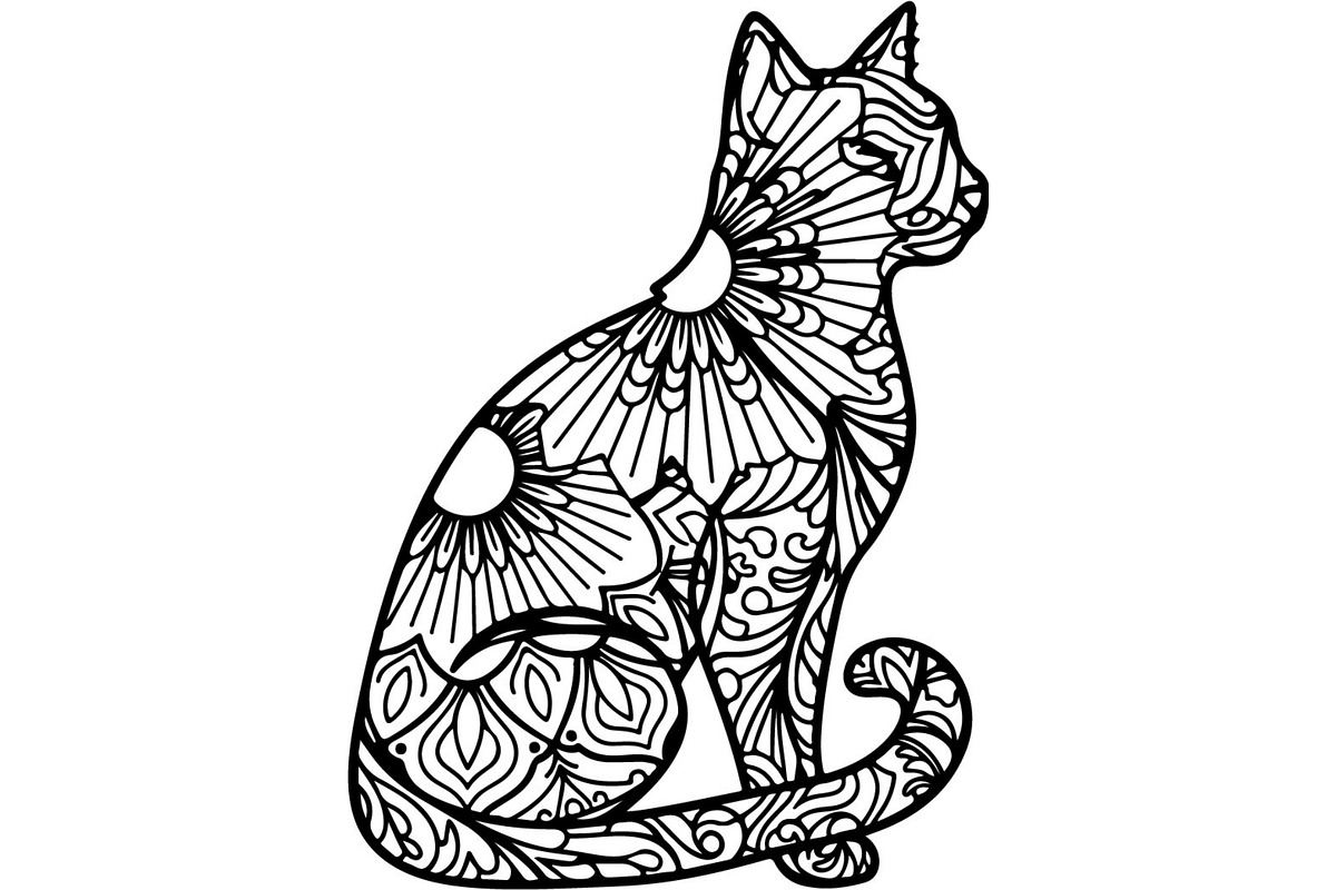 Cute Cat Silhouette Mega Vector Bund, an Animal Illustration by Designer_Momina (Photo 13 of 34)