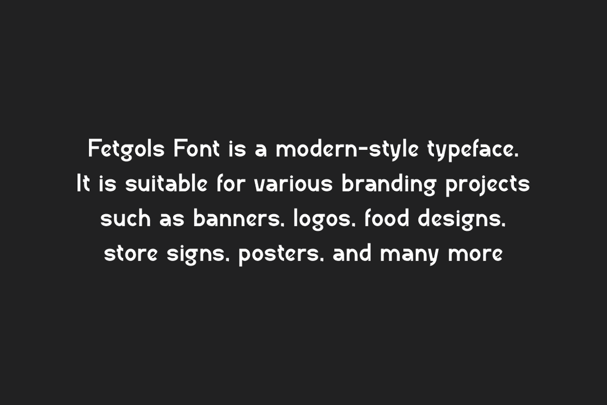 Fetgols - Modern Font, a Sans Serif Font by QR Design Studio (Photo 5 of 7)