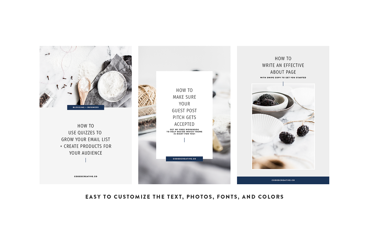Sugar Pinterest Templates, a Social Media Template by Coded Creative (Photo 2 of 6)