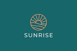 Abstract Sunrise Wave Ocean Logo, a Branding & Logo Template by Signatoro