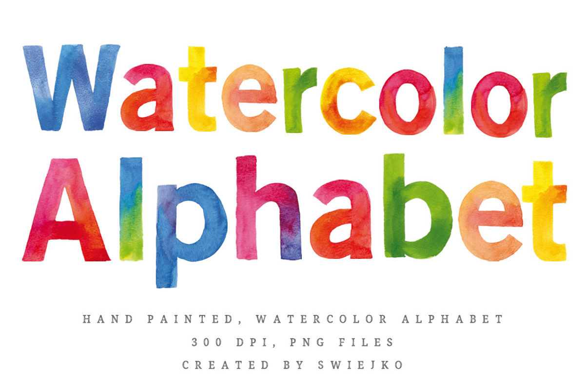 Watercolor Alphabet, letters, an Illustration by swiejko (Photo 1 of 3)