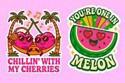 Retro Fruit Squad - Groovy Summer, an Object Graphic by LaVika (Thumbnail 8 of 11)