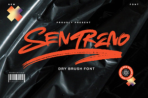 Sentreno - Dry Brush Font