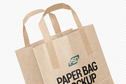 Kraft Paper Bag & Handles PSD Mockup, a Packaging Mockup by LoopAll (Thumbnail 6 of 10)