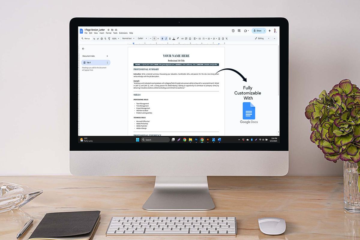 ATS resume template | google docs, a Resume Template by Design_Xlab (Photo 4 of 10)